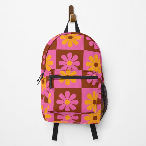 Item preview, Hot Pink Mod Flower Checkers designed and sold by Carolina Diaz.