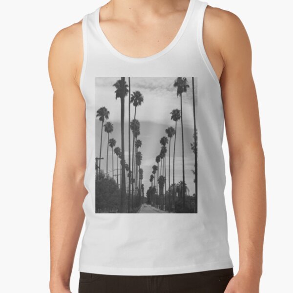 Vintage Black & White California Palm Trees Photo Tank Top
