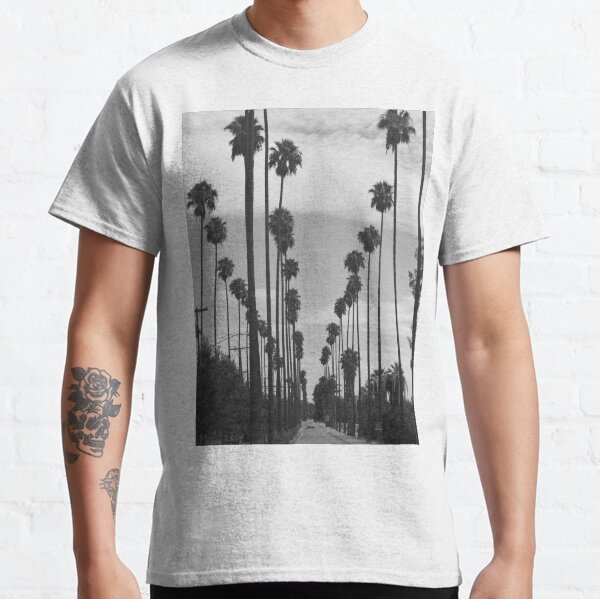 Vintage Black & White California Palm Trees Photo Classic T-Shirt