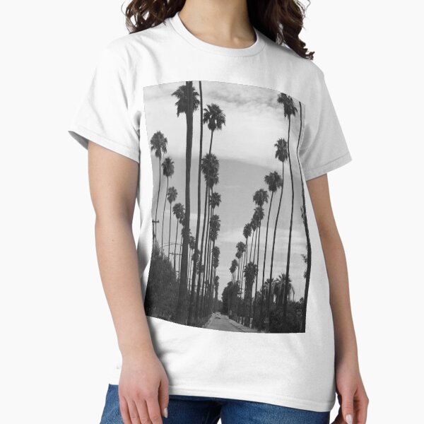 Item preview, Vintage Black & White California Palm Trees Photo designed and sold by BravuraMedia.