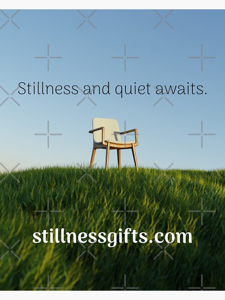 Thumbnail 3 of 3, Sticker, Support Stillness Gifts Shop peace quiet contentment quotes and photo art designed and sold by stillnessgifts.