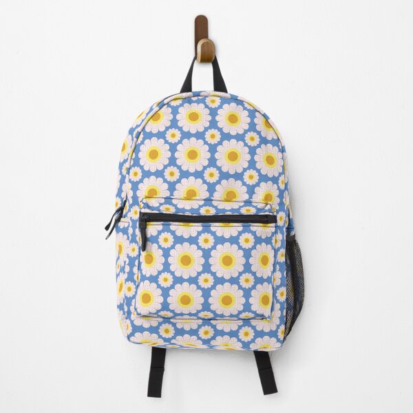 Item preview, Retro Summer Daisies Blue Yellow Pink designed and sold by QuestingPixel.