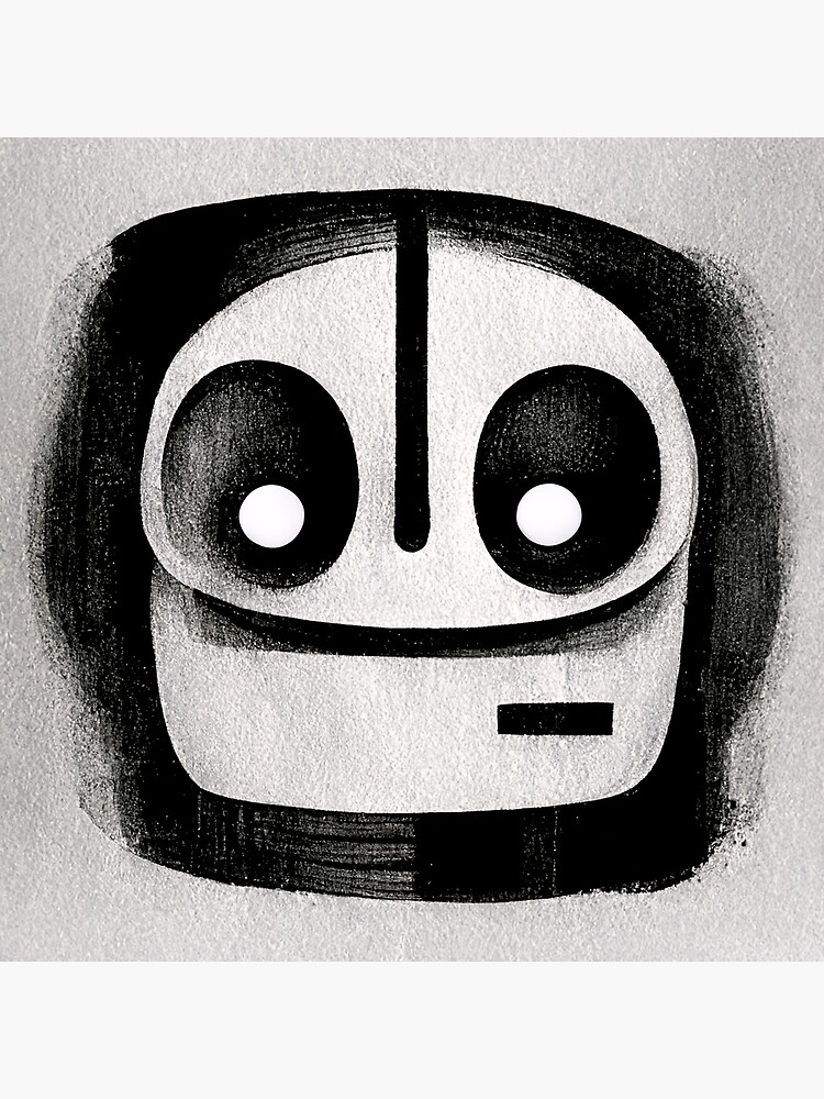 Cheerful Robot Head Graffiti | Art Board Print