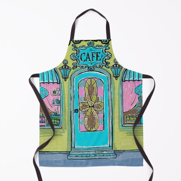 Item preview, Street cafe sketch graphic illustration designed and sold by LP Design.
