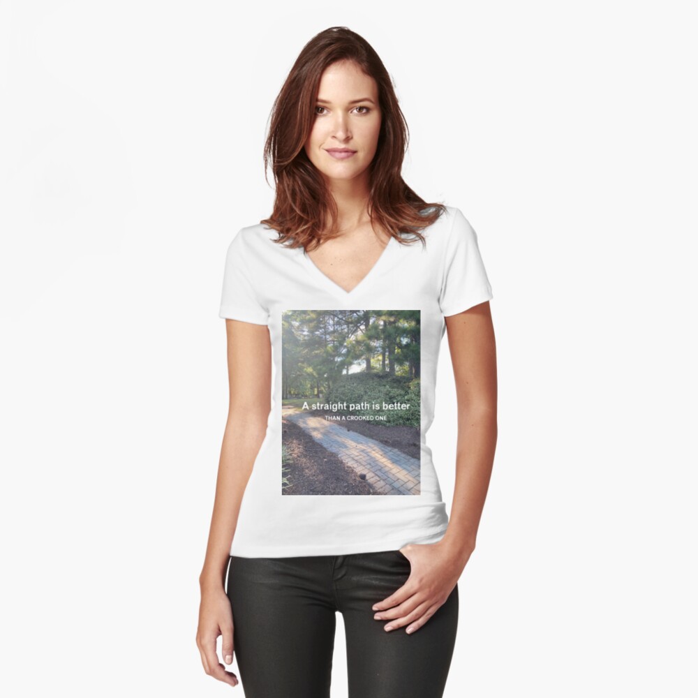 Item preview, Fitted V-Neck T-Shirt designed and sold by stillnessgifts.
