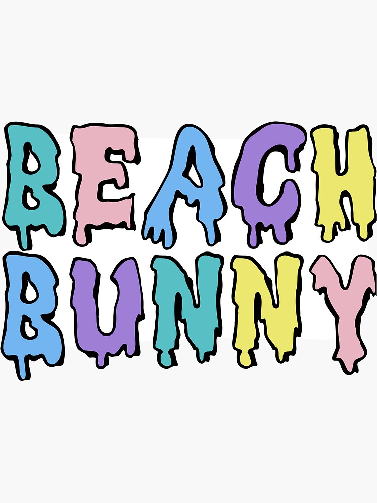 "Beach Bunny sticker" Sticker for Sale by Nicsdesigns Redbubble