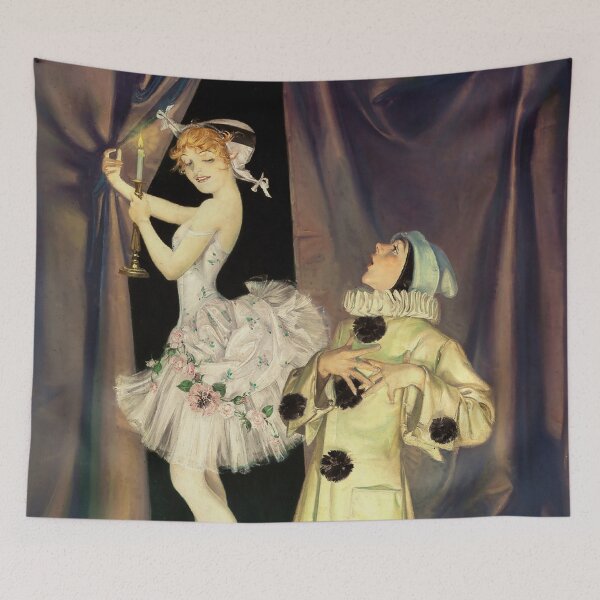 Item preview, “Pierrot and Columbine” by FX Leyendecker designed and sold by PatricianneK.
