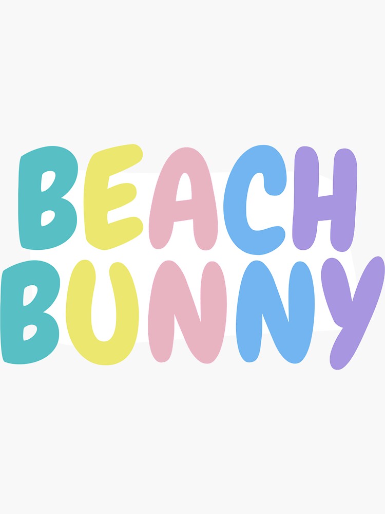 "Beach Bunny sticker" Sticker for Sale by Nicsdesigns Redbubble