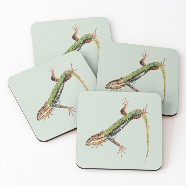 Item preview, Watercolor Lizard Green designed and sold by SandraArtStudio.