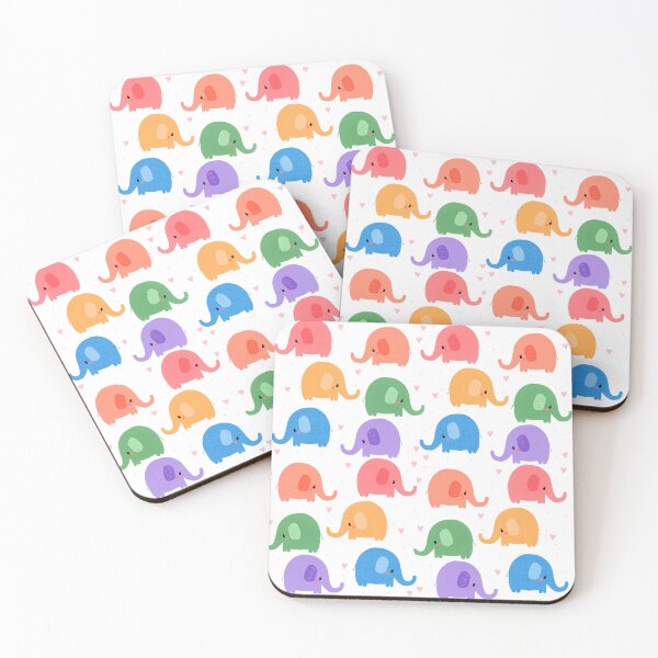 Item preview, Rainbow Elephant pattern  designed and sold by Cattodoodles.