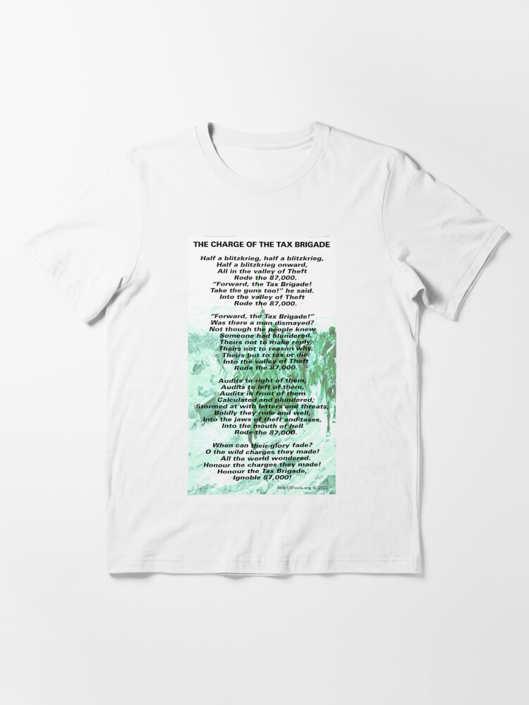 Thumbnail 2 of 7, Essential T-Shirt, The Charge of the Tax Brigade designed and sold by ShipOfFools.