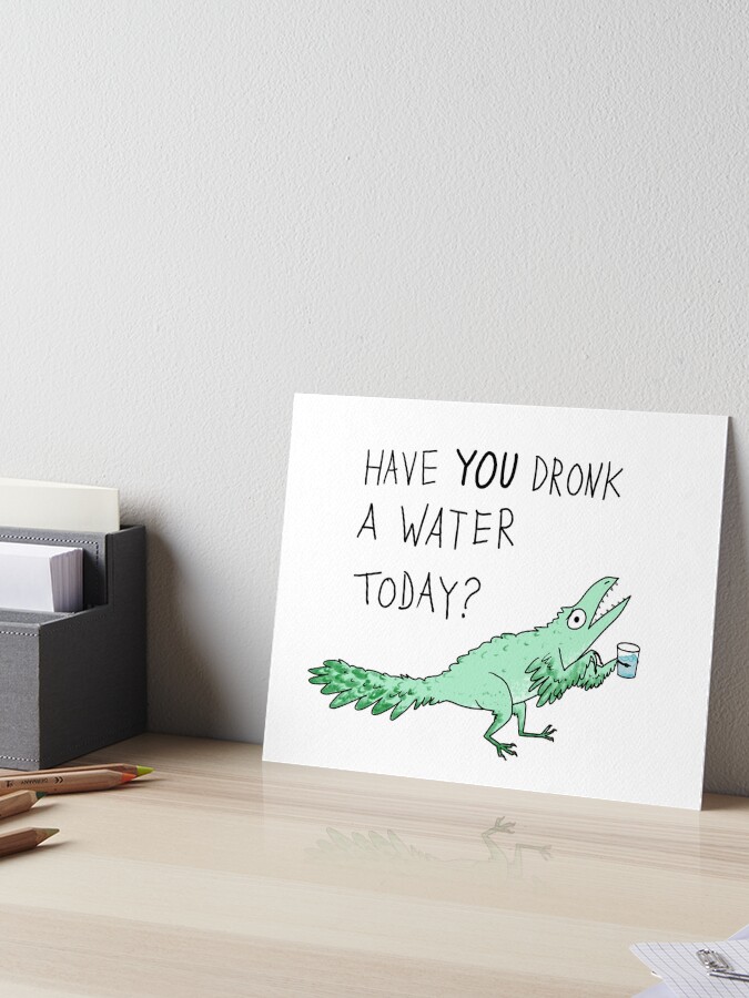 Imagen 1 de 2, Lámina rígida con la obra Dinosaurio de hidratación, diseñada y vendida por VincentBriggs.
