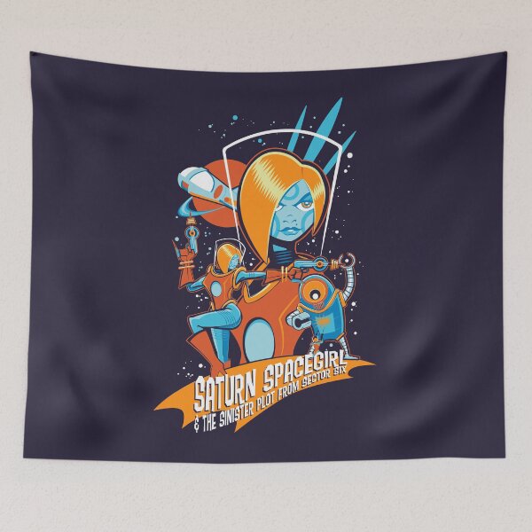 Item preview, Saturn Spacegirl and The Sinister Plot From Sector Six designed and sold by MomfiaTees.