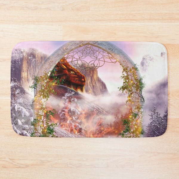 Item preview, Sunset Mountain Red Dragon in Forest Flames  designed and sold by Kim Andrews.