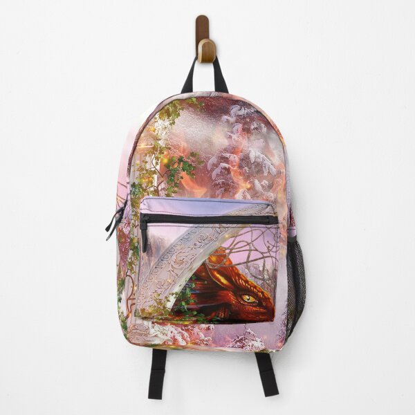Item preview, Sunset Mountain Red Dragon in Forest Flames designed and sold by Kim Andrews.