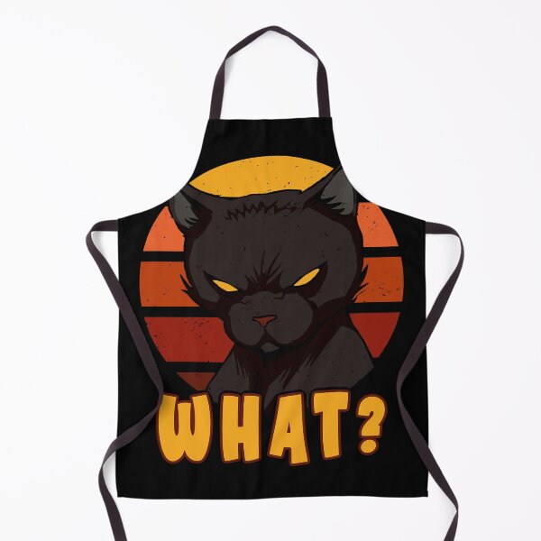 Item preview, Cat What, Funny Black Cat Halloween Murderous Looking Cat With Evil Devilous Eyes designed and sold by Countrysmart.
