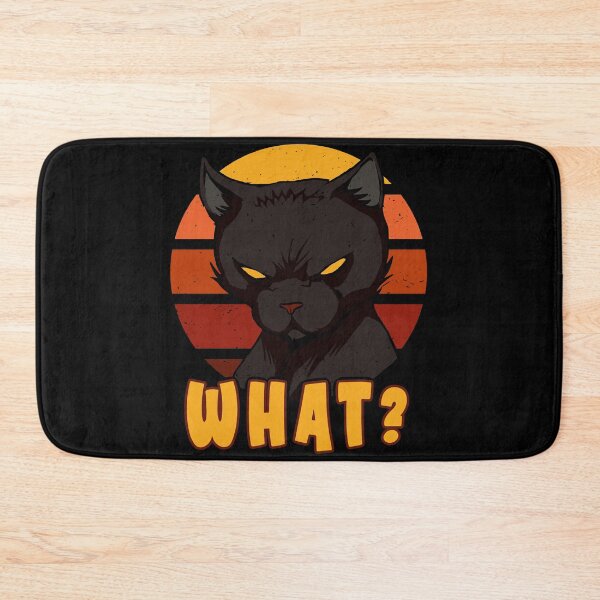 Item preview, Cat What, Funny Black Cat Halloween Murderous Looking Cat With Evil Devilous Eyes designed and sold by Countrysmart.