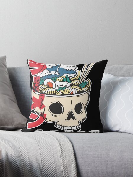 Vista previa del artículo con la obra «Comer fideos ramen fuera del cráneo Regalo de anime de Halloween Niñas Adolescentes Adultos», diseñado y vendido por Countrysmart.