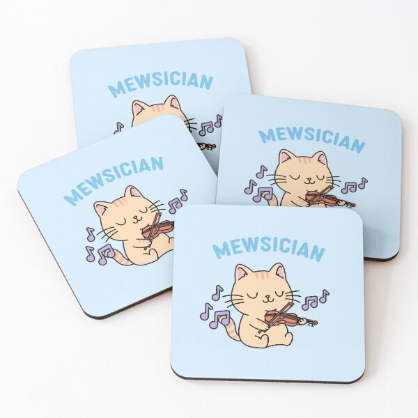 Item preview, The Mewsician | Cat Playing the Violin designed and sold by Cute N' Nerdy Shop.