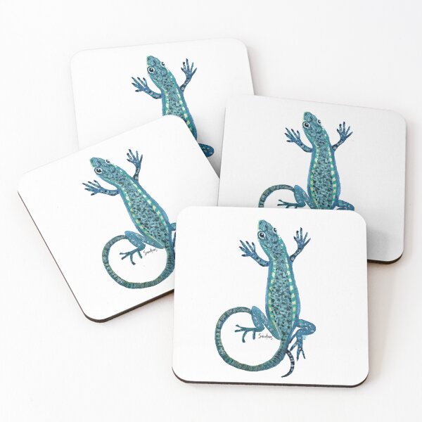 Item preview, Blue Lizard Watercolor designed and sold by SandraArtStudio.