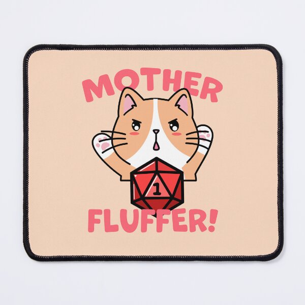 Item preview, Mother Fluffer DnD Dice Cat Dungeon Meowster designed and sold by Cute N' Nerdy Shop.
