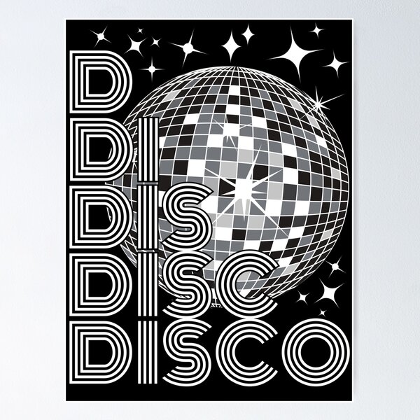 Disco Ball Illustration (Warm Palette w/ White) - Art Print