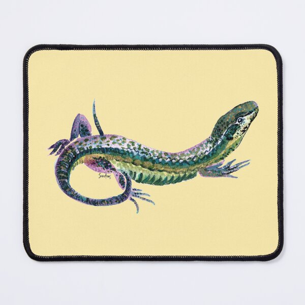 Item preview, Watercolor Lizard Colorful with Yellow background designed and sold by SandraArtStudio.