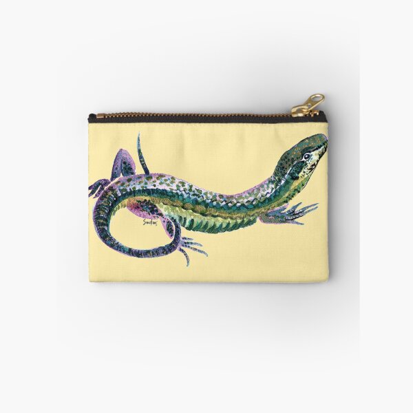 Item preview, Watercolor Lizard Colorful with Yellow background designed and sold by SandraArtStudio.