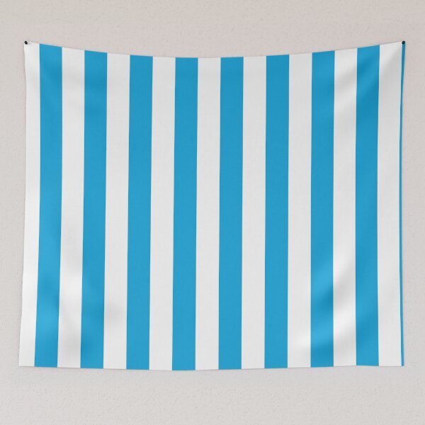 Item preview, Light blue vertical stripes for bold graphic statement. - WelshDesigns designed and sold by welshdesigns.