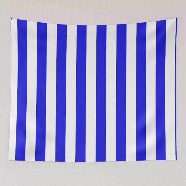 Item preview, Blue vertical stripes for bold graphic statement. - WelshDesigns designed and sold by welshdesigns.