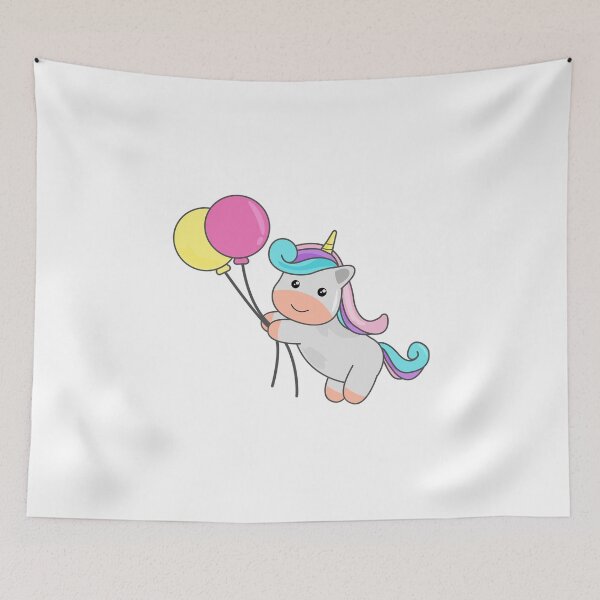 Item preview, Cute Unicorn with Balloons designed and sold by MoaaStore.