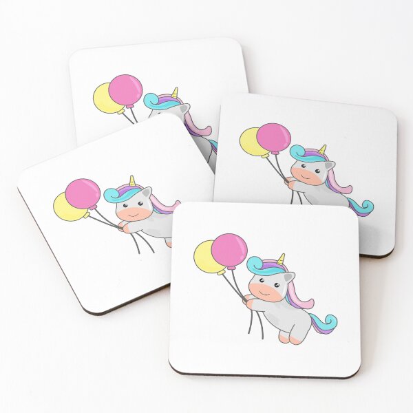 Item preview, Cute Unicorn with Balloons designed and sold by MoaaStore.