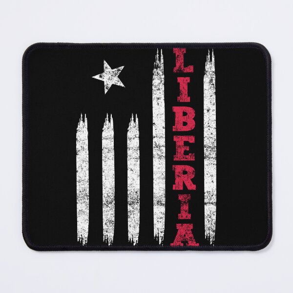 Item preview, Liberia Liberian Flag Lone Star White & Red Vintage - Black designed and sold by PearlMoonGrapes.