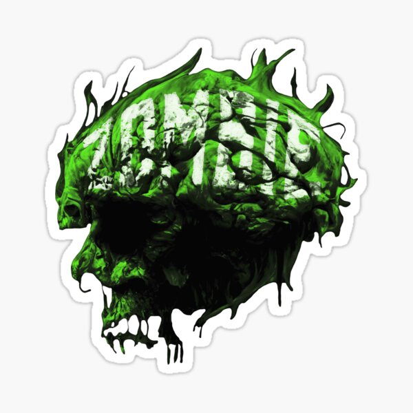 Zombie Brain Stickers for Sale Redbubble Zombie Brain Stickers for Sale Redbubble