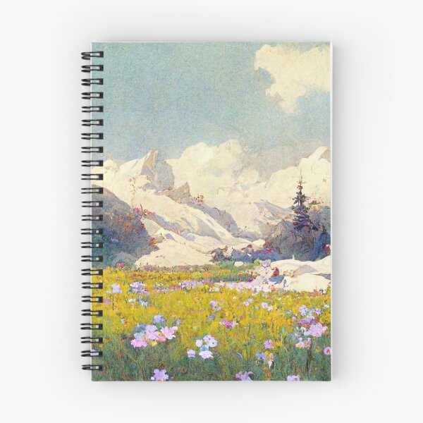 Artikelvorschau, Berglandschaft mit Wiese und Blumen entworfen und verkauft von cyberdreams-art.