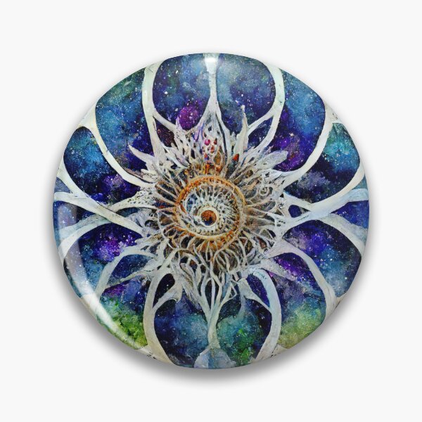 Item preview, Fractal Gaya Mandala Watercolor designed and sold by Prilidiarts.