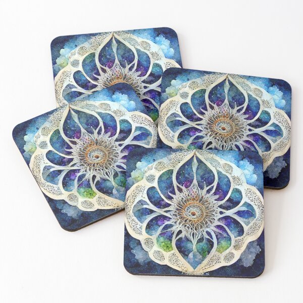 Item preview, Fractal Gaya Mandala Watercolor designed and sold by Prilidiarts.