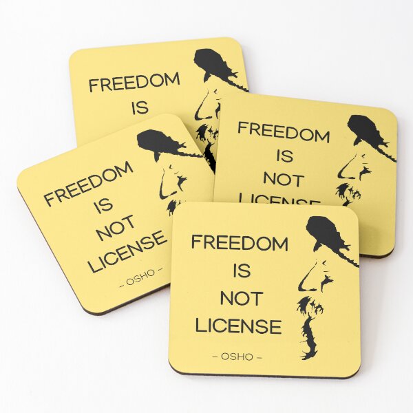 Item preview, Freedom Is Not License - Osho Quote – To Turn You Outside In! - text design designed and sold by RetComly.