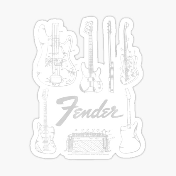 "Fender Guitars & Amp Logo" Sticker for Sale by limpingconnotat Redbubble