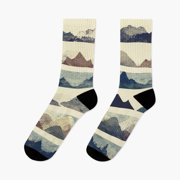 Item preview, Faded Lines Pattern Mountain Peaks designed and sold by Fezdani.