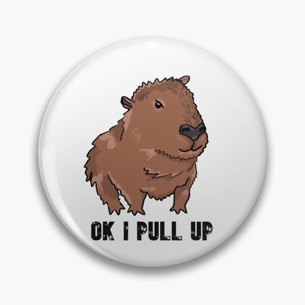 Item preview, OK I PULL UP CAPYBARA designed and sold by RoserinArt.