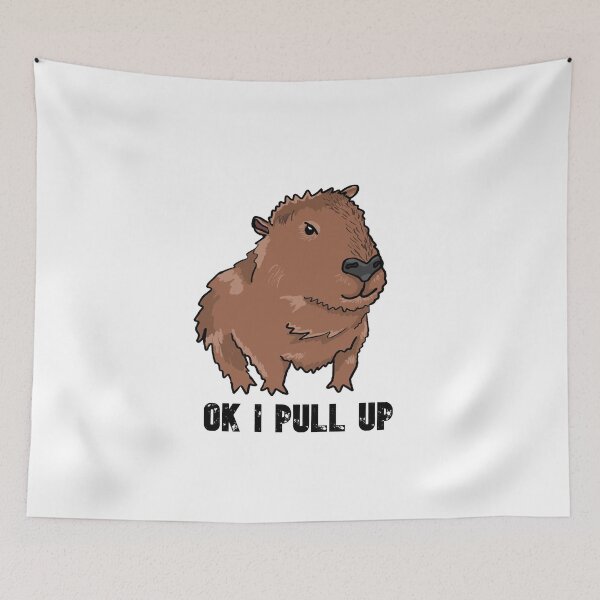 Item preview, OK I PULL UP CAPYBARA designed and sold by RoserinArt.