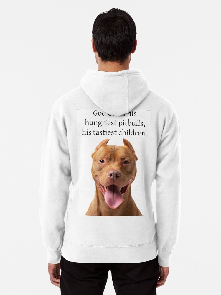 God Gives his hungriest pitbulls his tastiest children. Pullover Hoodie