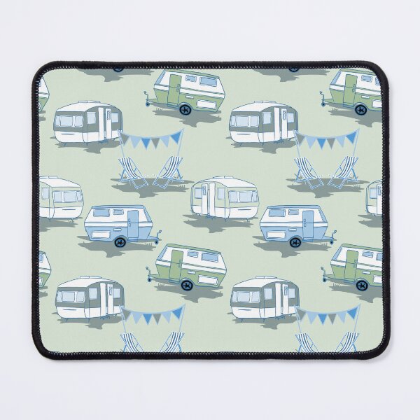 Item preview, Vintage caravans in green designed and sold by Superdoodledo.