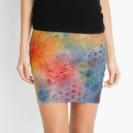 Roses into space pattern design Mini Skirt