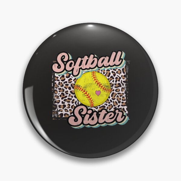 Item preview, Softball Sister Leopard Heart Fun Mothers Day 22 designed and sold by fawsonpnhamme.