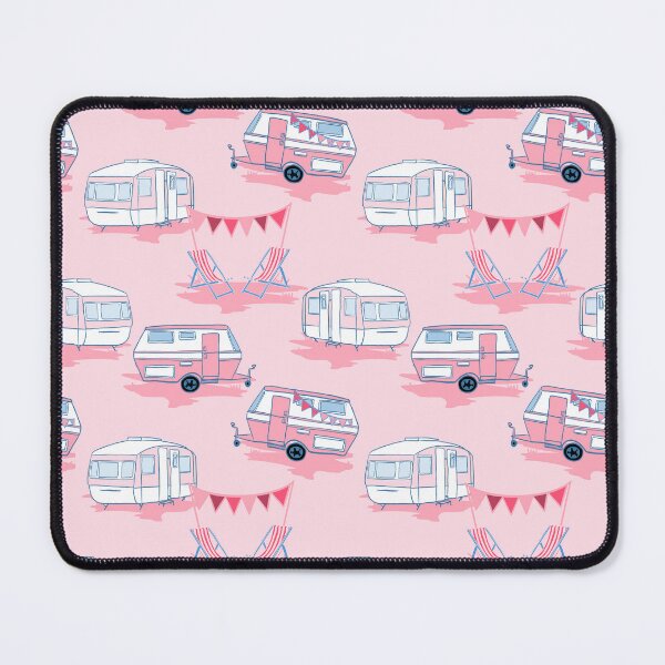 Item preview, Vintage caravans in pink designed and sold by Superdoodledo.