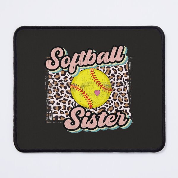 Item preview, Softball Sister Leopard Heart Fun Mothers Day 22 designed and sold by fawsonpnhamme.