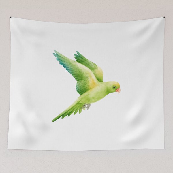 Item preview, Watercolor Green Budgie Bird designed and sold by silviaol.