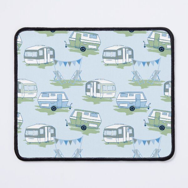 Item preview, Vintage caravans in green and blue designed and sold by Superdoodledo.